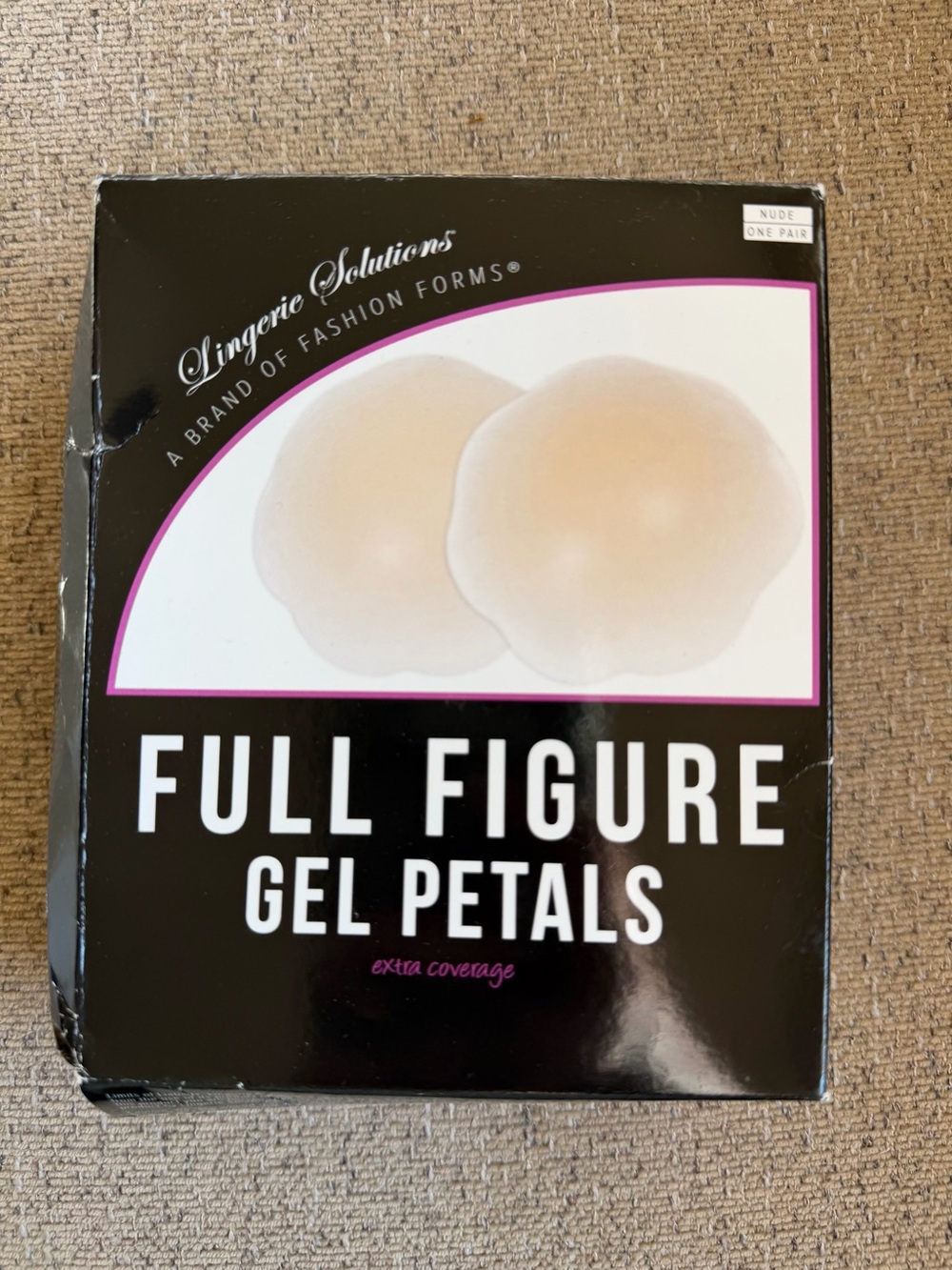 NWT Lingerie Solutions Full Figure Gel Petals - Nude Adhesive Bra Covers